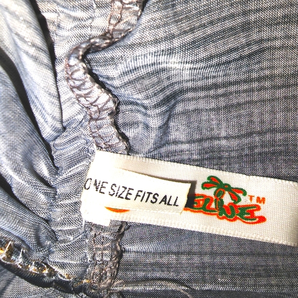 Shoreline Black Grey n Gold Accent Maxi Dress One Size Plus - Picture 2 of 6